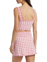 Jessyn Gingham Knit Crop Tank