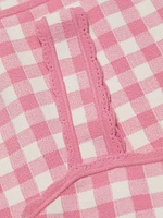 Jessyn Gingham Knit Crop Tank