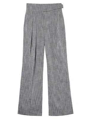 Bronny Cummerbund Porto Weave Trousers