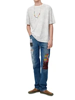 LOEWE x Paula's Ibiza Patchwork Straight-Leg Jeans