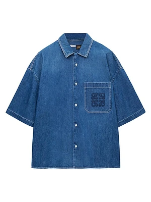 LOEWE x Paula's Ibiza Denim Short-Sleeve Shirt