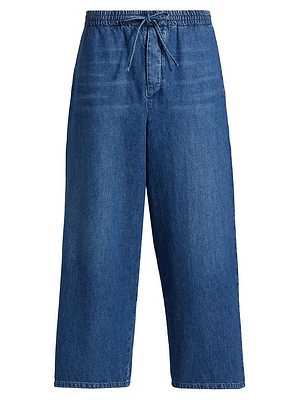 LOEWE x Paula's Ibiza Drawstring Cropped Jeans