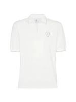 Techno Piqué Polo Shirt with Half Zip
