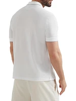 Techno Piqué Polo Shirt with Half Zip