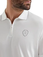 Techno Piqué Polo Shirt with Half Zip