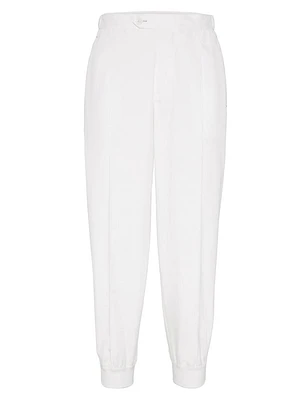 Nylon Trousers with Tabbed Waistband