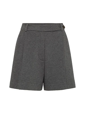 Techno Cotton Piqué Baggy Shorts