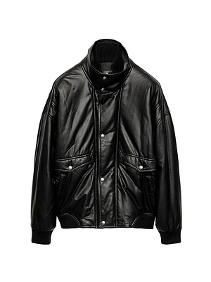 Nappa Leather Bomber Jacket