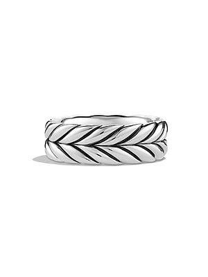 Chevron Band Ring in Sterling Silver