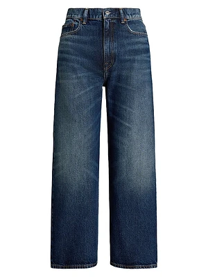 High-Rise Wide-Leg Crop Jeans