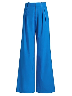 Eric Linen-Blend Pleated Pants