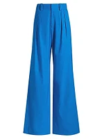 Eric Linen-Blend Pleated Pants