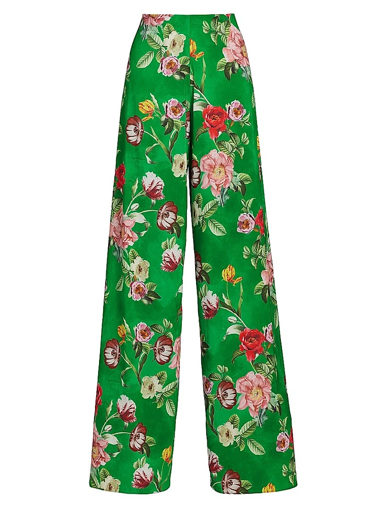Athena Floral Wide-Leg Pants