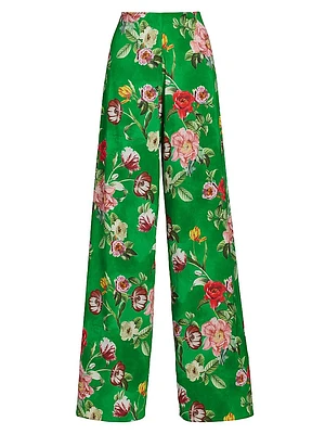 Athena Floral Wide-Leg Pants