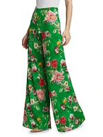 Athena Floral Wide-Leg Pants