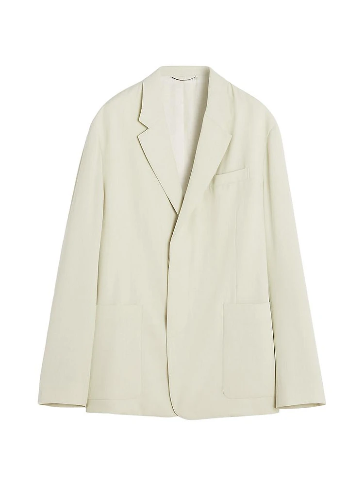 Loose-Fitting Wool Blend Jacket