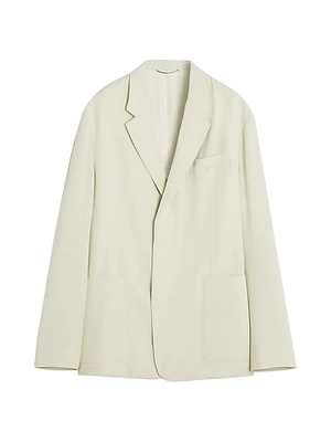 Loose-Fitting Wool Blend Jacket