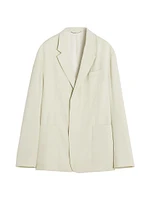 Loose-Fitting Wool Blend Jacket