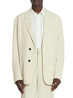 Loose-Fitting Wool Blend Jacket