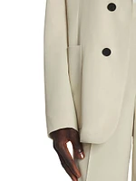 Loose-Fitting Wool Blend Jacket