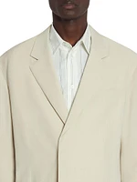 Loose-Fitting Wool Blend Jacket