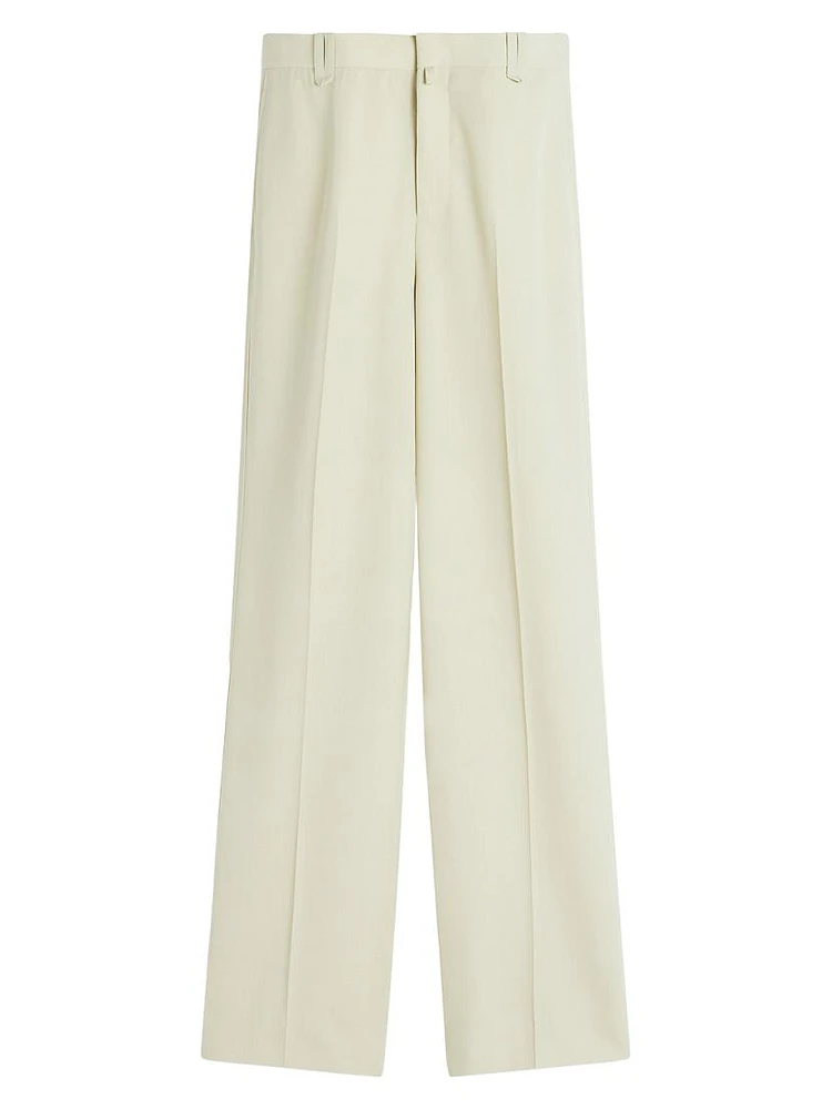 Loose Fit Wool-Blend Pants
