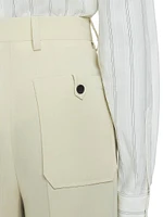 Loose Fit Wool-Blend Pants