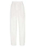 Techno Cotton Piqué Sartorial Baggy Trousers