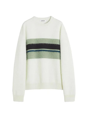 Striped Brushed Mohair Sweater