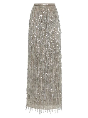 Crispy Silk Couture Column Skirt