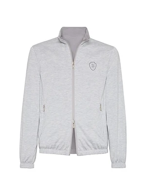Silk and Cotton Jersey Reversible Outerwear Jacket