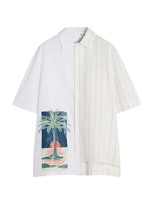 Printed Asymmetric Shirt