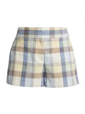 Allen Check Cotton-Blend Shorts