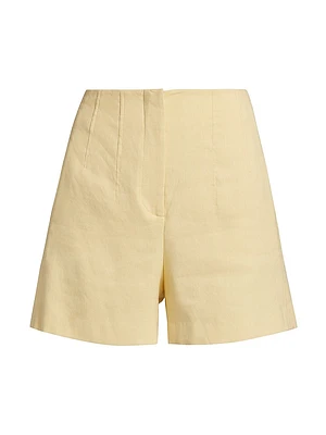 Brit Tailored Linen-Blend Shorts