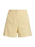Brit Tailored Linen-Blend Shorts