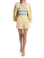 Brit Tailored Linen-Blend Shorts