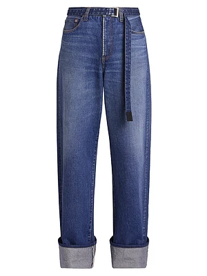 Levi's Rolled Wide-Leg Jeans