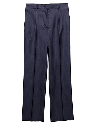 Wool Pinstripe Pants