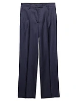 Wool Pinstripe Pants