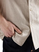 Short-Sleeved Chambray Shirt