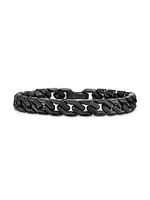 Curb Chain Angular Link Bracelet Titanium
