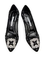 Embellished Polka Dot Mesh Pumps