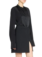 Tailored Wool-Blend Miniskirt