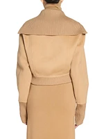 Rib-Knit Bomber Jacket