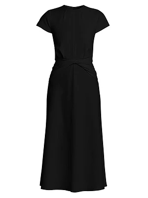 Day Twist-Front Midi-Dress