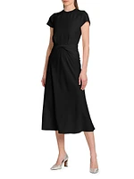 Day Twist-Front Midi-Dress