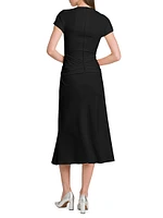 Day Twist-Front Midi-Dress