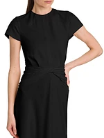 Day Twist-Front Midi-Dress