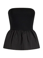 Ruthie Cotton Poplin Peplum Top