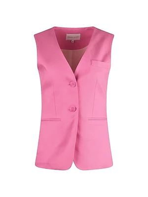 Ash Fitted Single-Breasted Vest